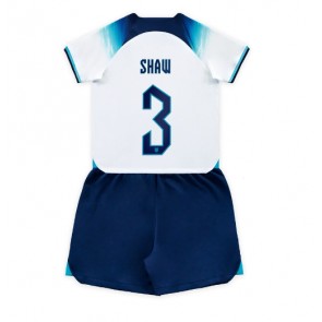 Engleska Luke Shaw #3 Domaci Dres za Dječji SP 2022 Kratak Rukavima (+ kratke hlače)